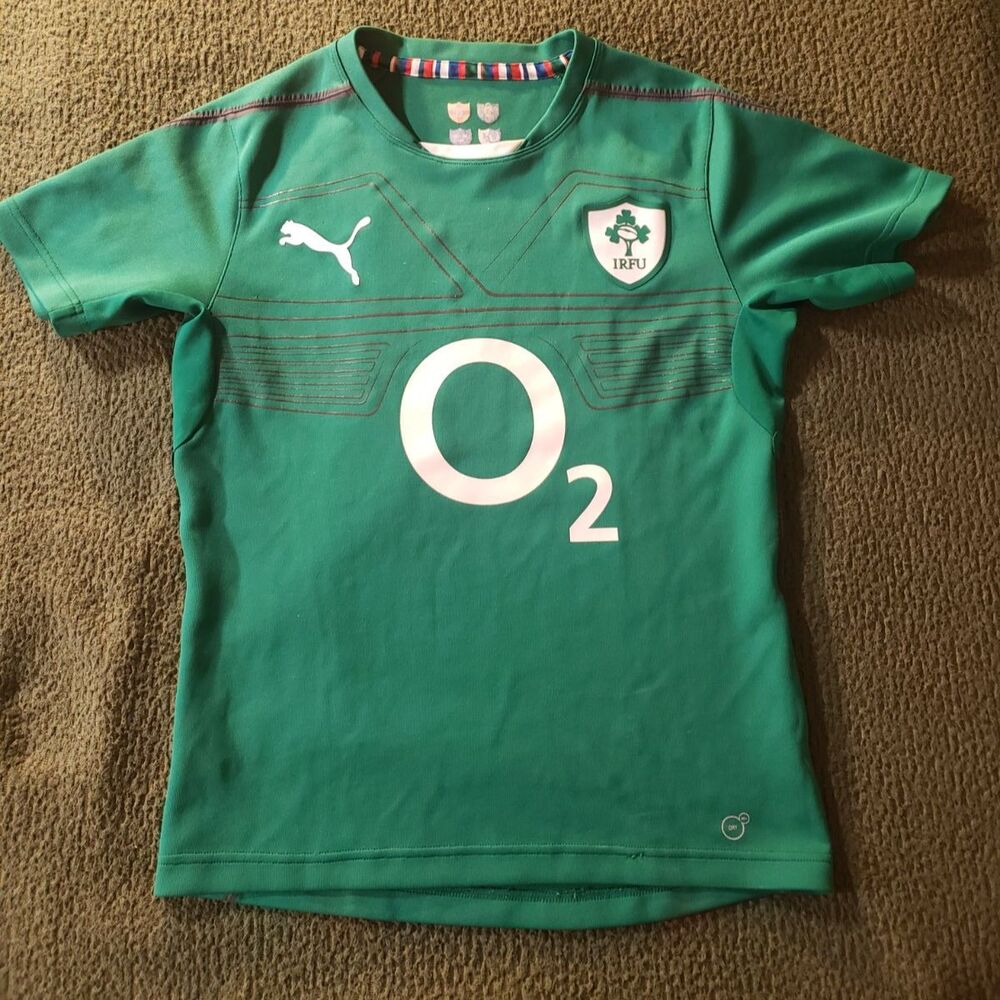 Puma Ireland IRFU Rugby Jersey Mens MEDIUM Green O2 Irish National Team 743049